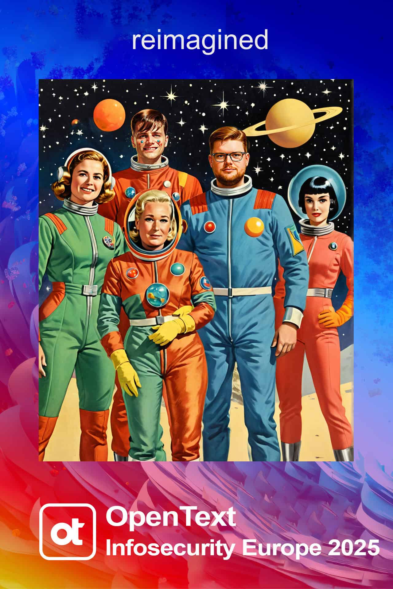 Five people in a multi AI Photo