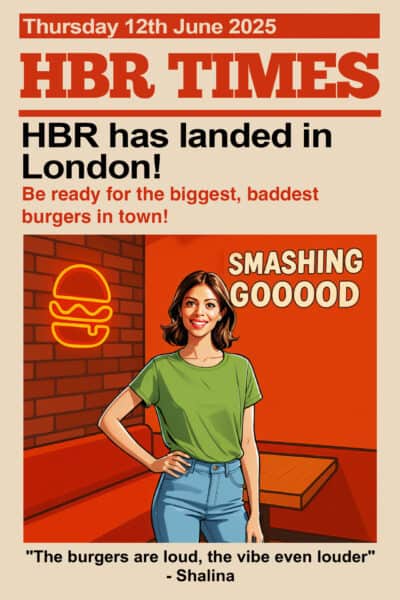 AI mock-up magazine Restaurant launch